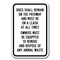 Signmission 18 in Height, 0.12 in Width, Aluminum, 12" x 18", A-1218 Pet-Animal - PathLeas A-1218 Pet-Animal - PathLeas - alternate 1